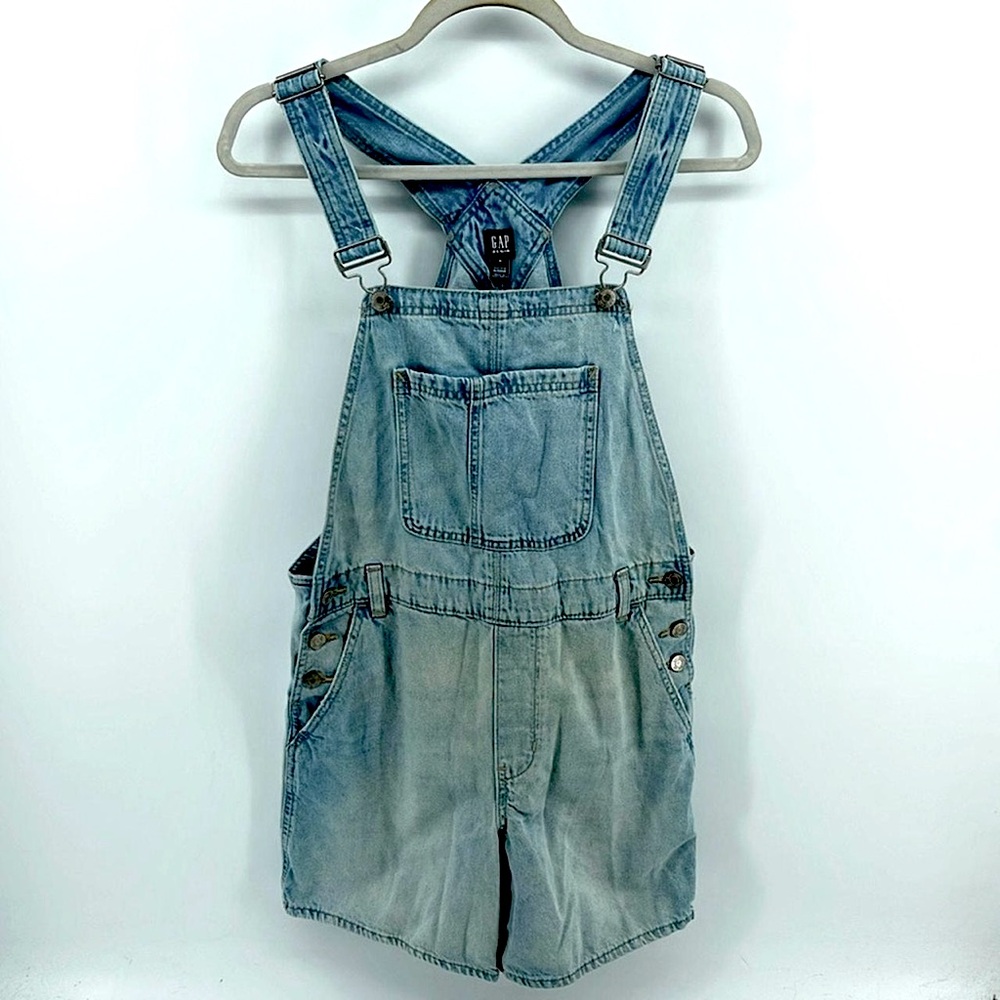 Vintage Industrial denim dungaree overall shorts gap jeans size medium EUC